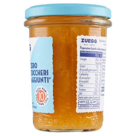 Zuegg Zero Zuccheri Aggiunti* Pesche 220 g