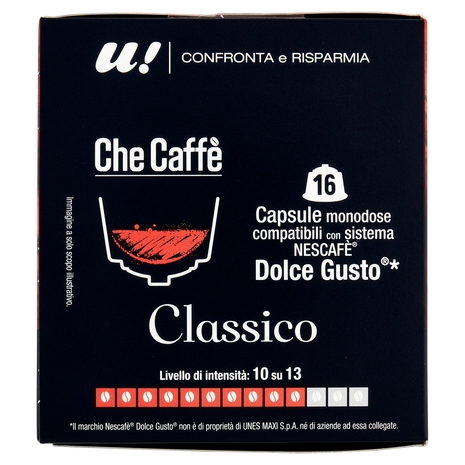 16 Capsule Che Caffè Classico Monodose Nescafè Dolce Gusto  U! Confronta e Risparmia