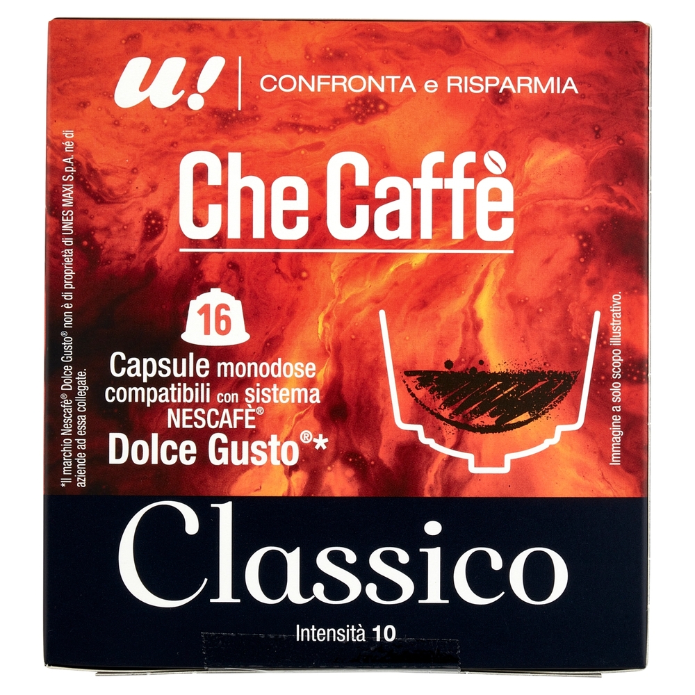 16 Capsule Che Caffè Classico Monodose Nescafè Dolce Gusto  U! Confronta e Risparmia