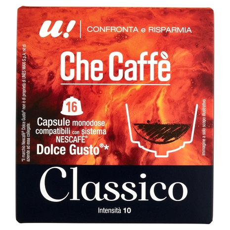 16 Capsule Che Caffè Classico Monodose Nescafè Dolce Gusto  U! Confronta e Risparmia