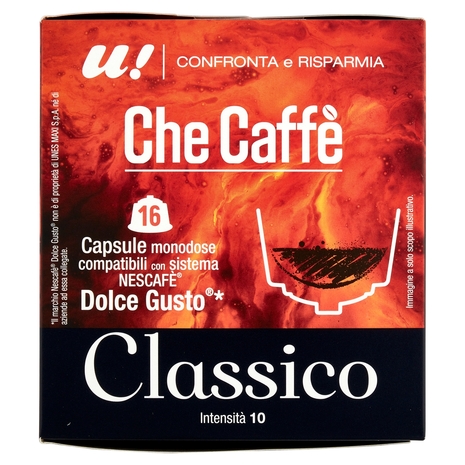 16 Capsule Che Caffè Classico Monodose Nescafè Dolce Gusto  U! Confronta e Risparmia