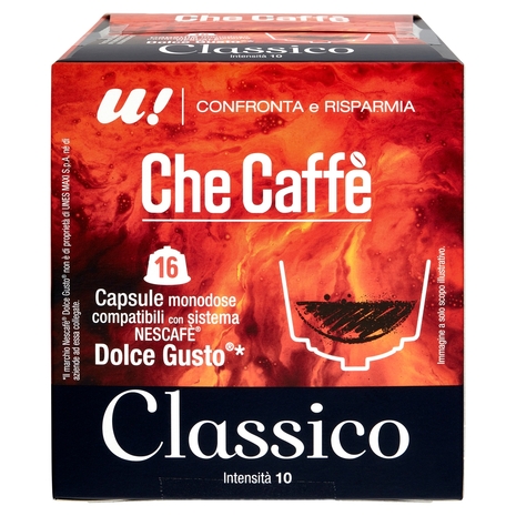 16 Capsule Che Caffè Classico Monodose Nescafè Dolce Gusto  U! Confronta e Risparmia