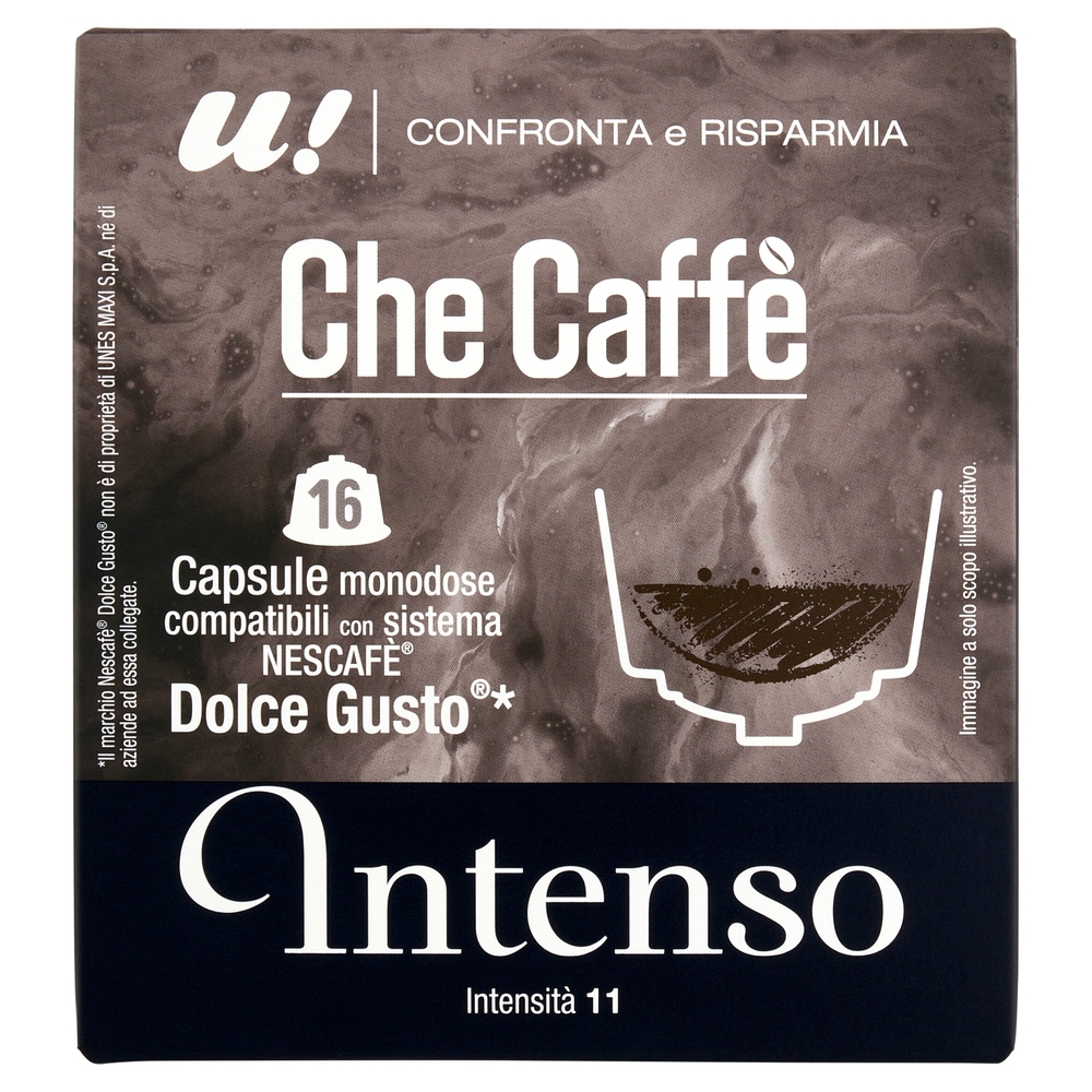 16 Capsule Che Caffè Intenso Monodose Nescafè Dolce Gusto U! Confronta e Risparmia