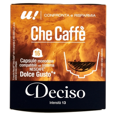 16 Capsule Che Caffè Deciso Monodose Nescafè Dolce Gusto  U! Confronta e Risparmia