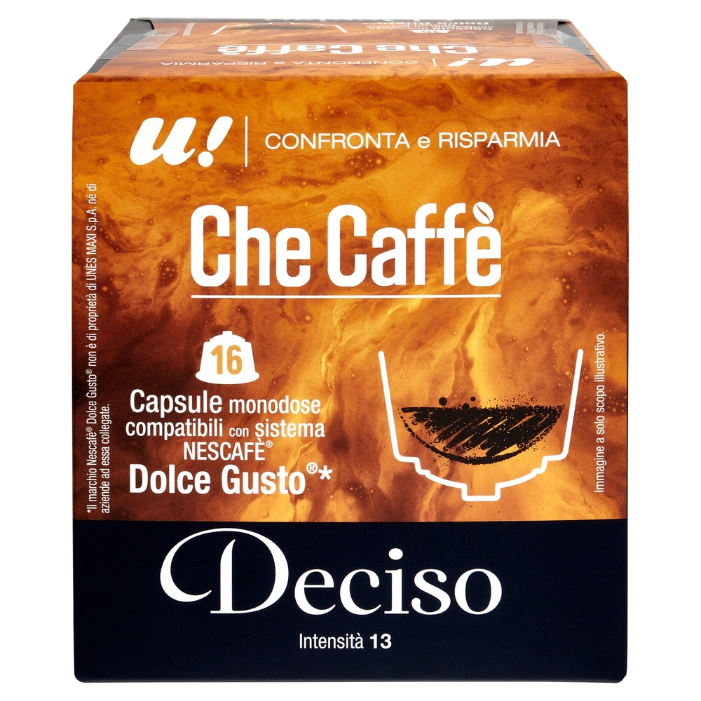 16 Capsule Che Caffè Deciso Monodose Nescafè Dolce Gusto  U! Confronta e Risparmia