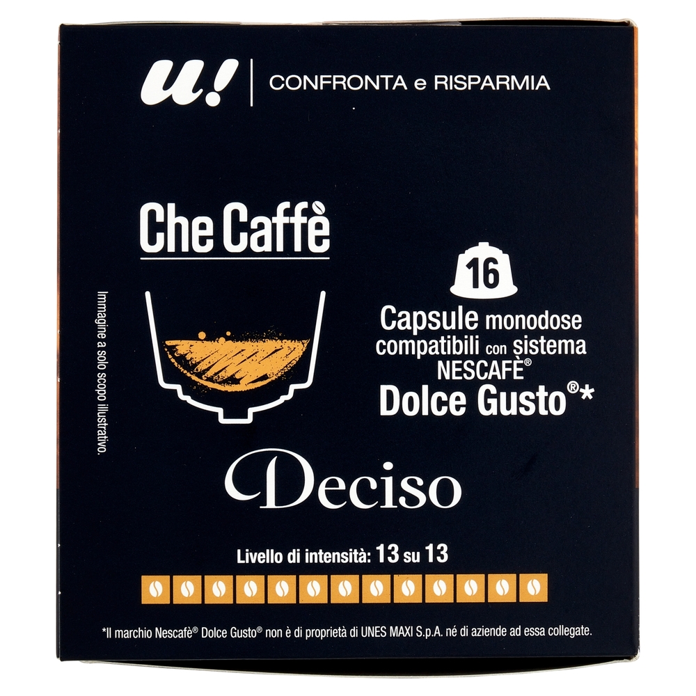 16 Capsule Che Caffè Deciso Monodose Nescafè Dolce Gusto  U! Confronta e Risparmia