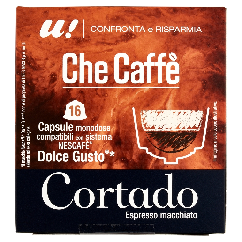 16 Capsule Che Caffè Cortado Monodose Nescafè Dolce Gusto  U! Confronta e Risparmia