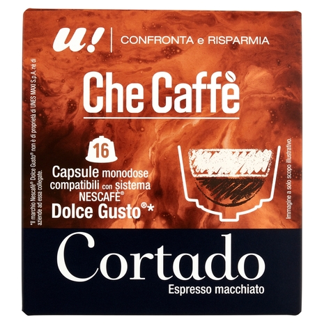 16 Capsule Che Caffè Cortado Monodose Nescafè Dolce Gusto  U! Confronta e Risparmia
