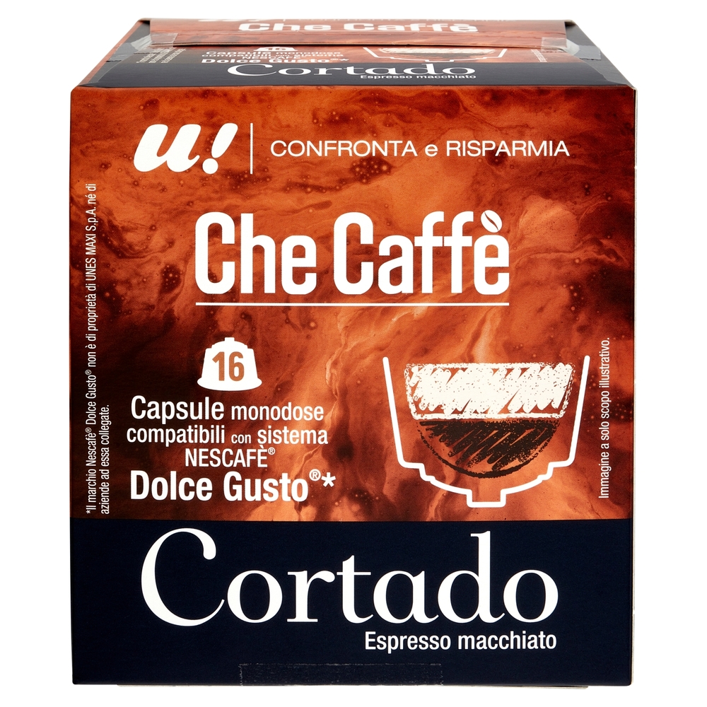 16 Capsule Che Caffè Cortado Monodose Nescafè Dolce Gusto  U! Confronta e Risparmia
