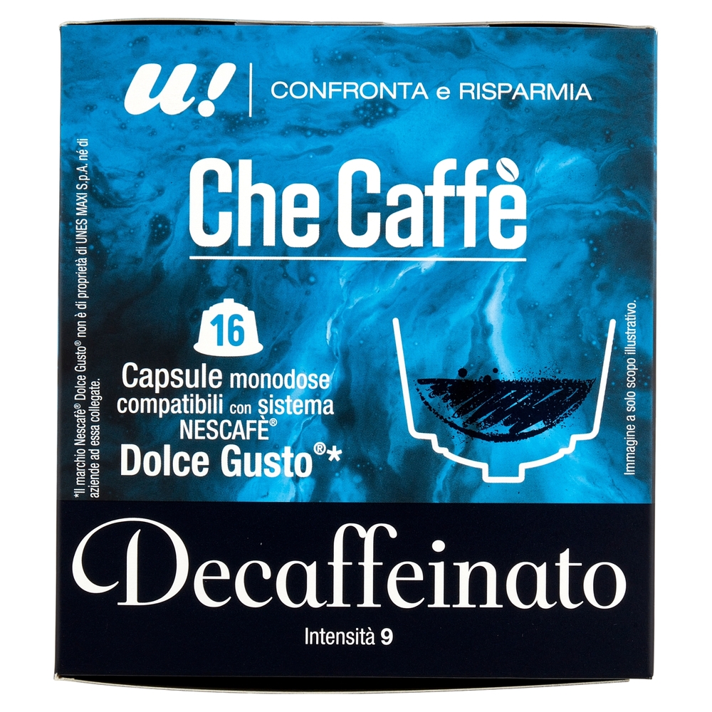 16 Capsule Che Caffè Decaffeinato Monodose Nescafè Dolce Gusto  U! Confronta e Risparmia