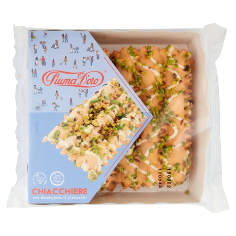 Piuma D'oro Chiacchiere con decorazioni al pistacchio 175 g
