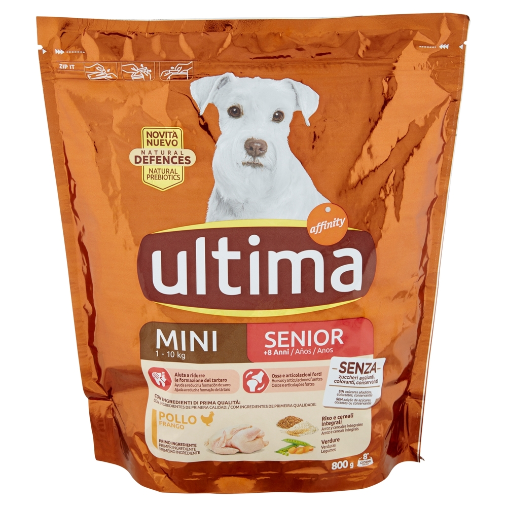 Ultima Dog Mini 1-10 kg Senior +8 Anni Pollo 800 g