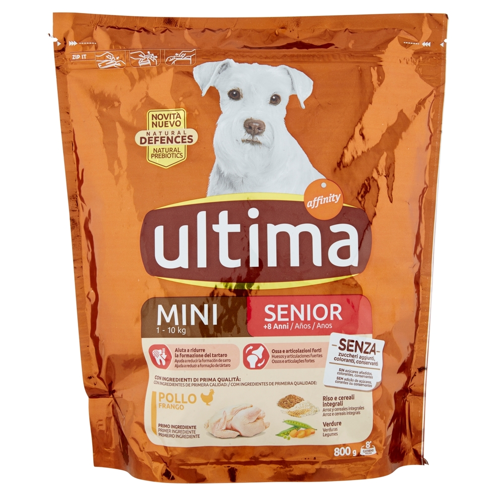 Ultima Dog Mini 1-10 kg Senior +8 Anni Pollo 800 g