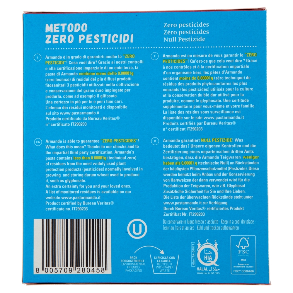 Armando Metodo* Zero Pesticidi - Zero Glyphosate i Ditali 400 g