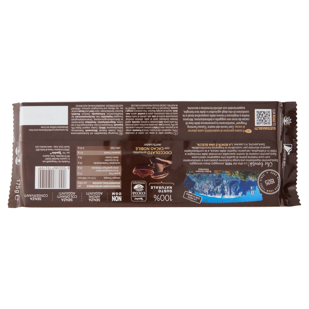 Loacker Classic Double Choc Wafer al Cacao dell'Ecuador con crema al Cioccolato Wafers 175g