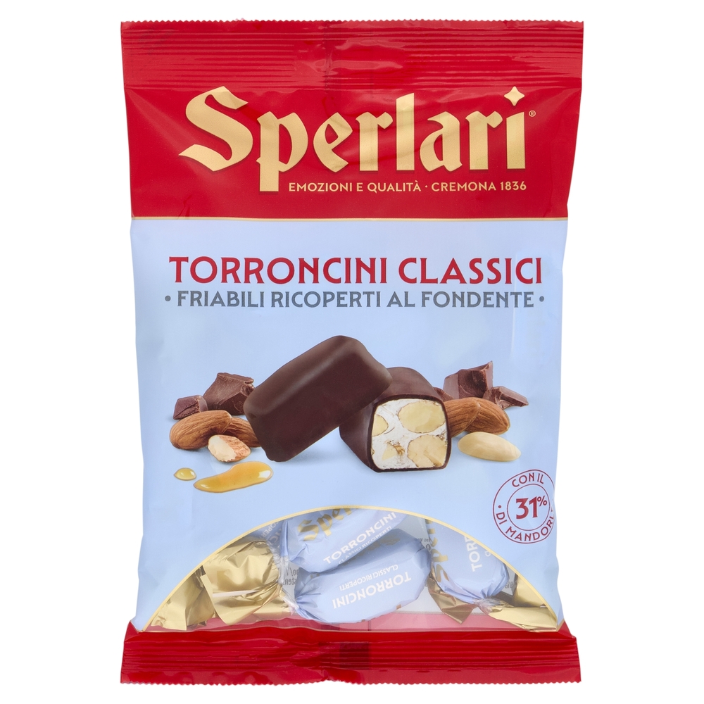 Sperlari Torroncini Classici Friabili Ricoperti al Fondente 117 g