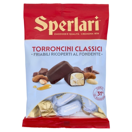 Sperlari Torroncini Classici Friabili Ricoperti al Fondente 117 g