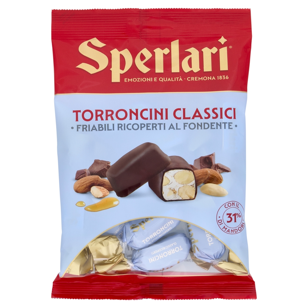 Sperlari Torroncini Classici Friabili Ricoperti al Fondente 117 g