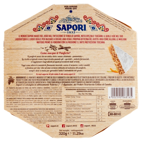 Sapori Panforte Morbido 320 g