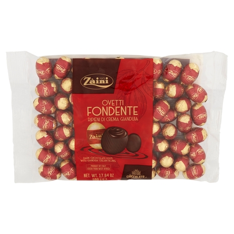 Zàini Ovetti Fondente Ripieni di Crema Gianduia 500 g