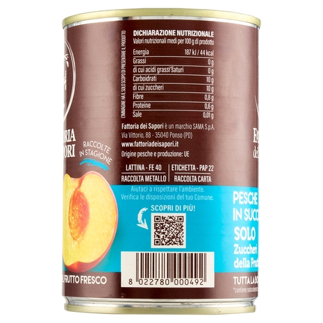 Fattoria dei Sapori Pesche in Succo 410 g