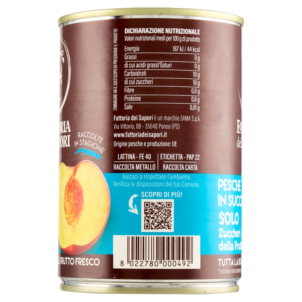 Fattoria dei Sapori Pesche in Succo 410 g