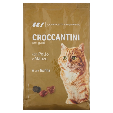 CROCCANTINI PER GATTI CON POLLO E MANZO U! Confronta e Risparmia