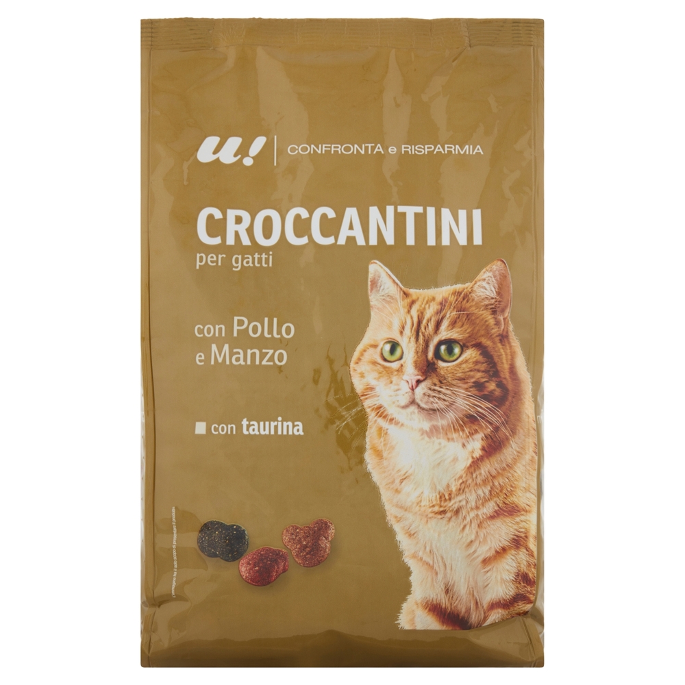CROCCANTINI PER GATTI CON POLLO E MANZO U! Confronta e Risparmia