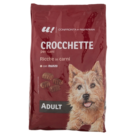 CROCCANTINI PER CANI RICCHE DI CARNI CON MANZO U! Confronta e Risparmia