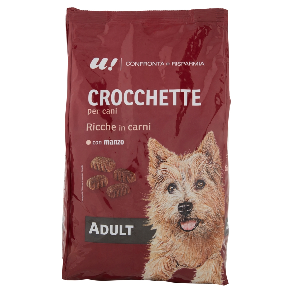 CROCCANTINI PER CANI RICCHE DI CARNI CON MANZO U! Confronta e Risparmia