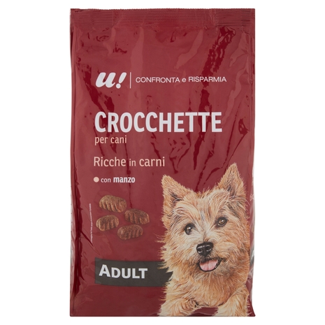 CROCCANTINI PER CANI RICCHE DI CARNI CON MANZO U! Confronta e Risparmia