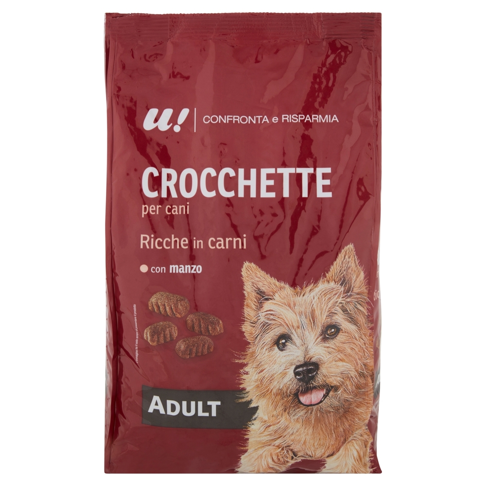 CROCCANTINI PER CANI RICCHE DI CARNI CON MANZO U! Confronta e Risparmia