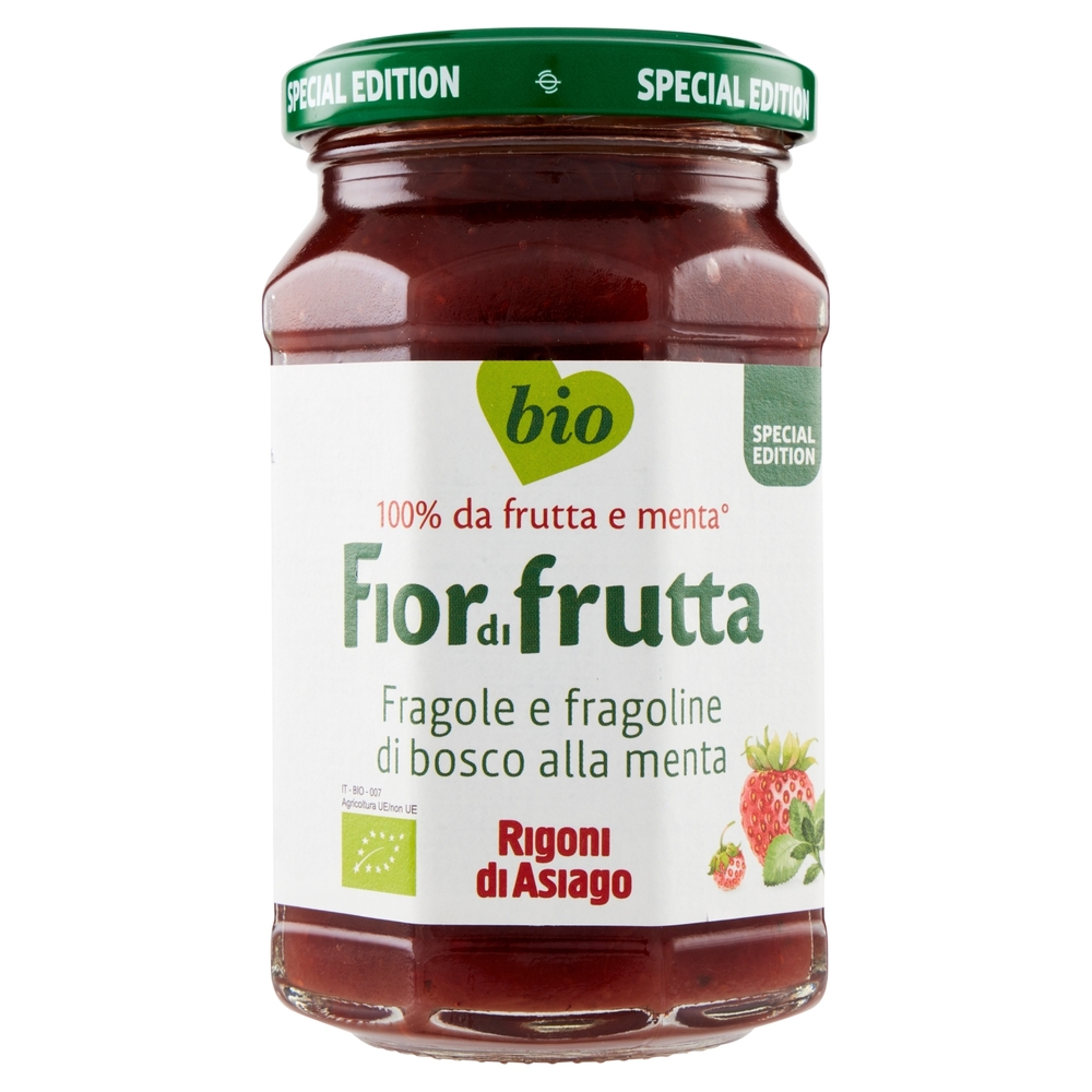 Rigoni di Asiago Fiordifrutta Fragole e fragoline di bosco alla menta bio 250 g