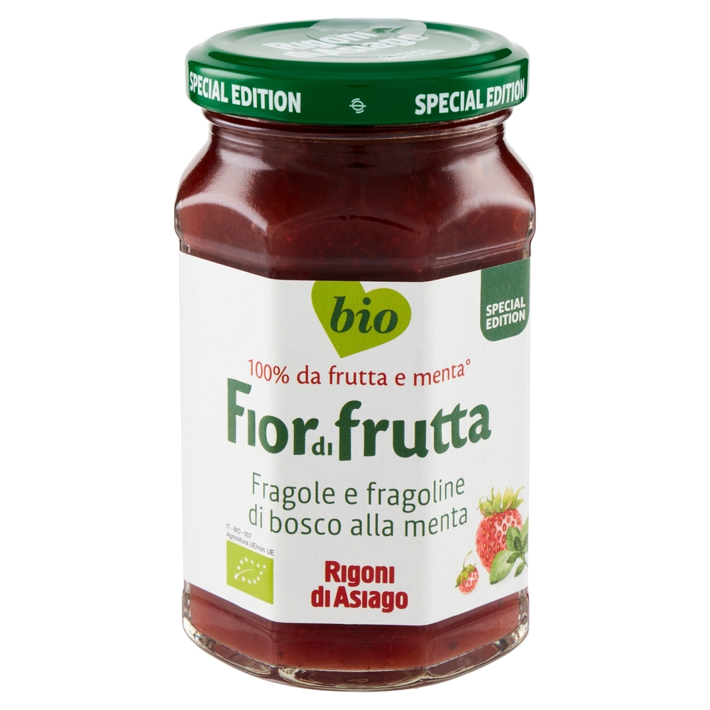 Rigoni di Asiago Fiordifrutta Fragole e fragoline di bosco alla menta bio 250 g