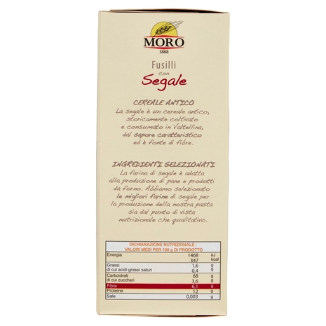 Moro Fusilli di Segale 100% 350 g