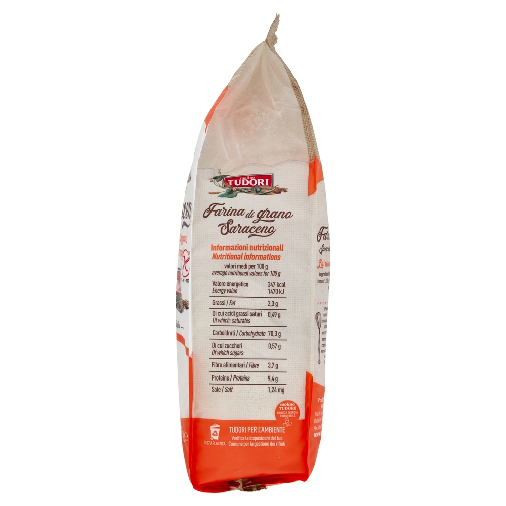 molino Tudori Farina di grano Saraceno Speciale per pizzoccheri, dolci, pane e pizza 1000 g