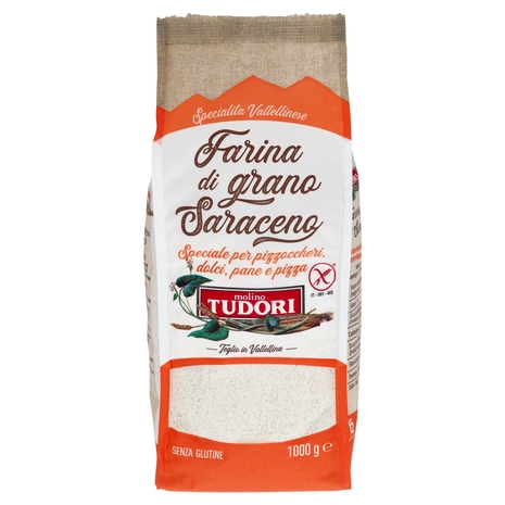 molino Tudori Farina di grano Saraceno Speciale per pizzoccheri, dolci, pane e pizza 1000 g