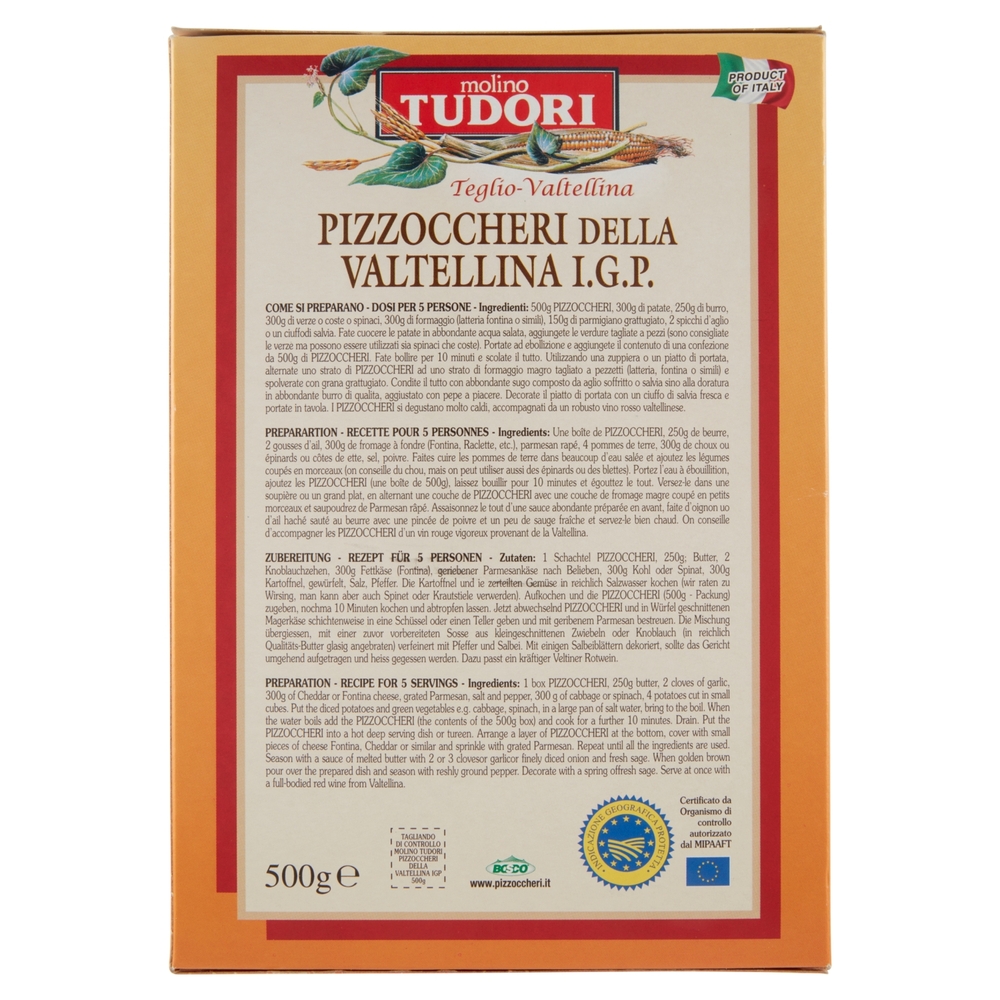 molino Tudori Pizzoccheri della Valtellina I.G.P. 500 g