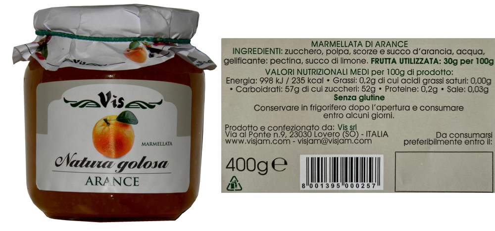 Marmellata Arancia, 400 g