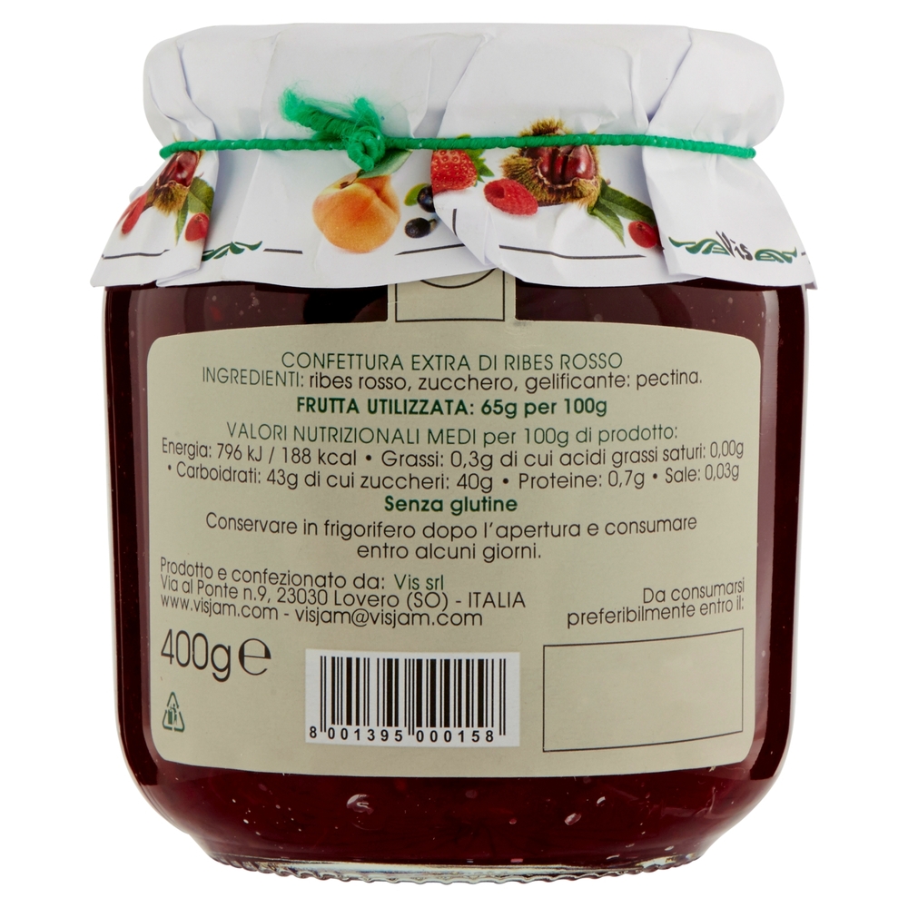 Vis Natura golosa Confettura Extra Ribes Rosso 400 g