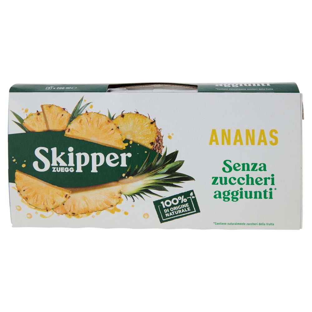 Zuegg Skipper Ananas Senza zuccheri aggiunti* 3 x 200 ml