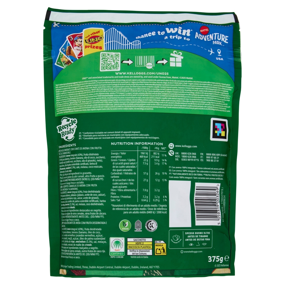 Kellogg's Extra Frutta e Frutta Secca 375 g