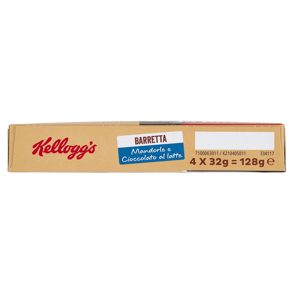 Kellogg's Barretta Mandorle e Cioccolato al latte 4 x 32 g