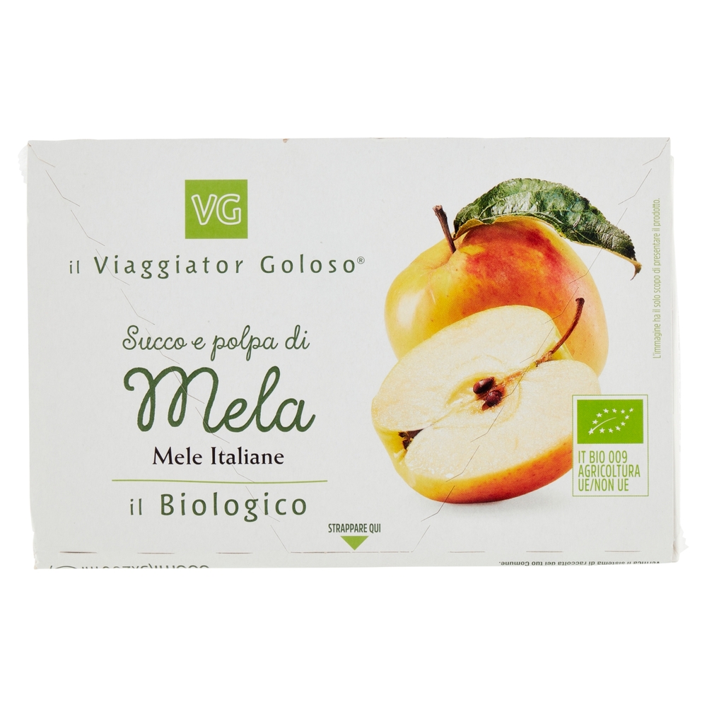 SUCCO E POLPA DI MELA 3x200ml il Viaggiator Goloso il Biologico