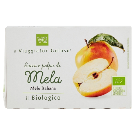 SUCCO E POLPA DI MELA 3x200ml il Viaggiator Goloso il Biologico