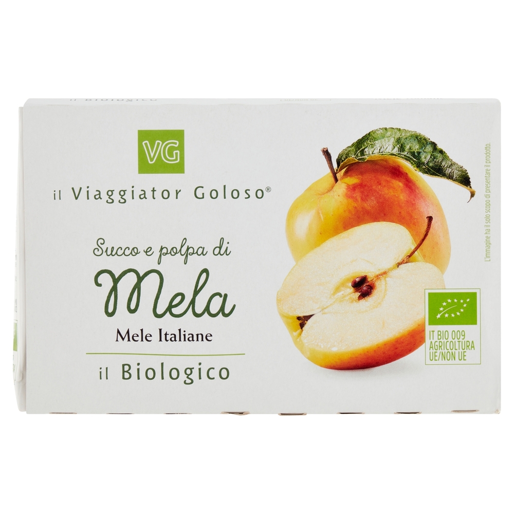 SUCCO E POLPA DI MELA 3x200ml il Viaggiator Goloso il Biologico