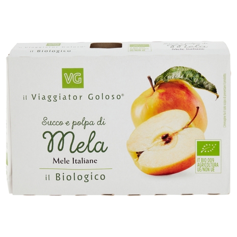SUCCO E POLPA DI MELA 3x200ml il Viaggiator Goloso il Biologico