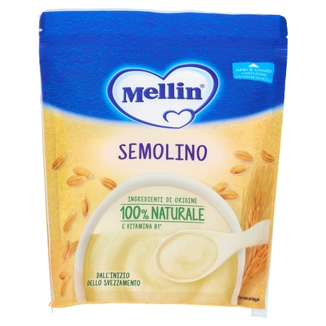MELLIN Semolino, Confezione Apri&Chiudi, dall'inizio dello Svezzamento, 200g