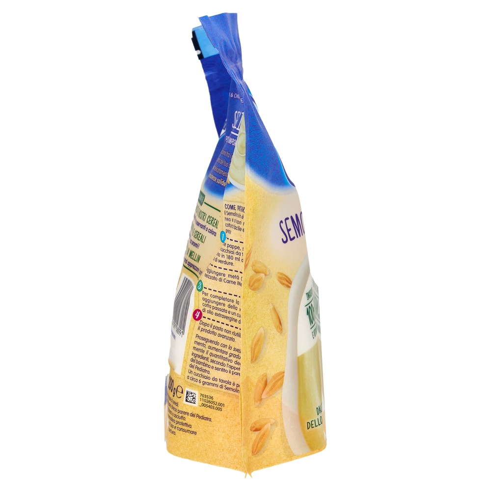 MELLIN Semolino, Confezione Apri&Chiudi, dall'inizio dello Svezzamento, 200g