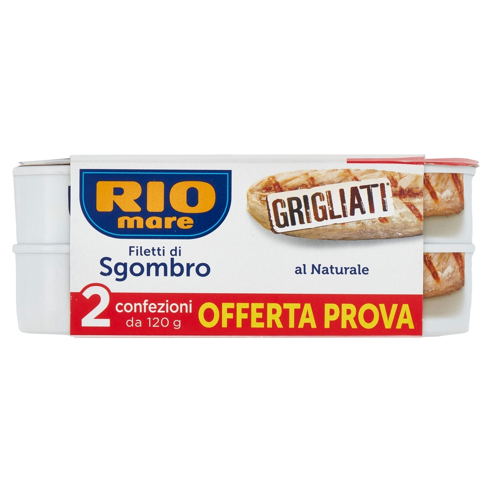 Rio mare Filetti di Sgombro al Naturale Grigliati 2 x 120 g